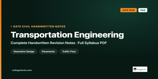 GATE Civil Transportation Engineering Handwritten Notes