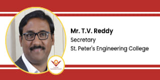 St. Peter’s Engineering College, Hyderabad: Mr. T.V. Reddy Interview