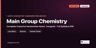 GATE Chemistry Main Group Chemistry Handwritten Notes