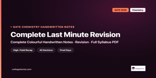 GATE Chemistry Complete Last Minute Revision Handwritten Notes