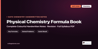 GATE Chemistry Physical Chemistry Formula and Problem Solving Book Handwritten Notes