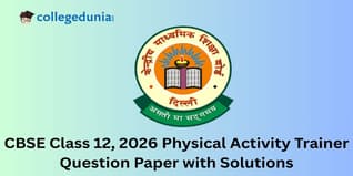 CBSE Class 12 2026 Physical Activity Trainer Question Paper with Solution PDF : Available Here