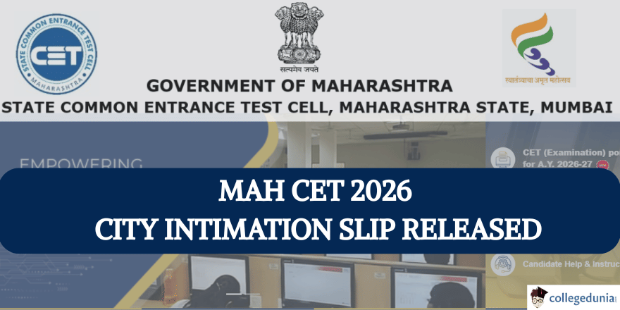 MAH CET 2026 City Intimation Slip Released