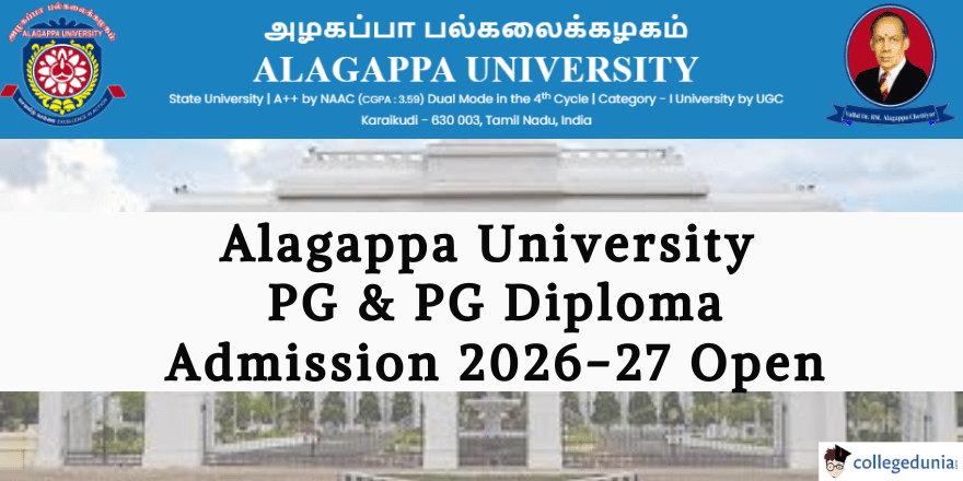 Alagappa University PG Admission 2026-27 Open