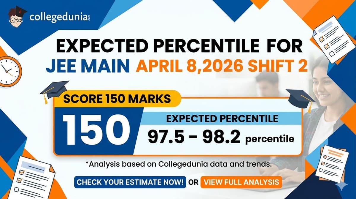 Expected Percentile for JEE Main April 8 2026 Shift 2 Score 150 marks