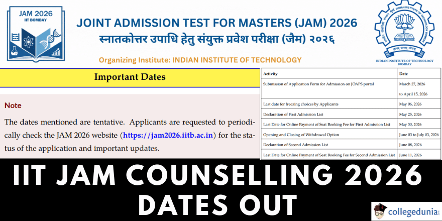 IIT JAM Counselling 2026 Dates Announced