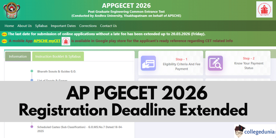 AP PGECET 2026 Registration Deadline Extended