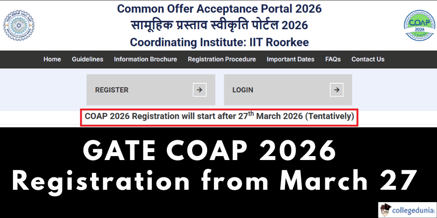 GATE COAP 2026 Registration from March 27