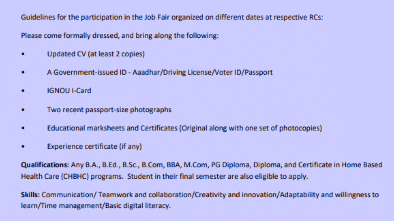  IGNOU Placement 2026 @ignou.ac.in