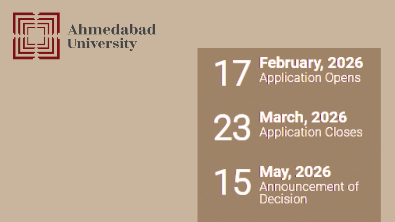 Ahmedabad University UG Admission 2026 @ahduni.edu.in