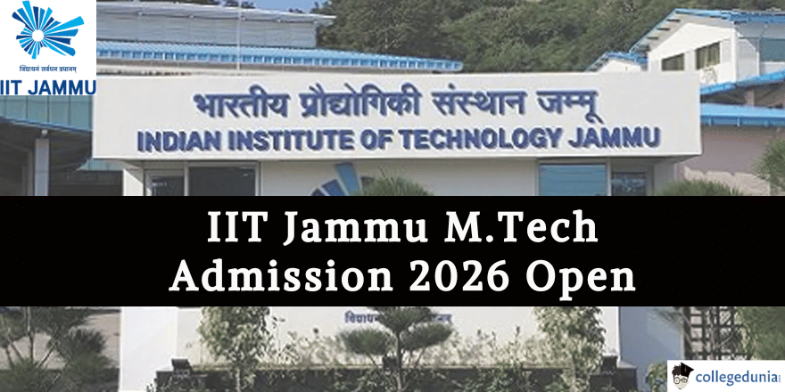  IIT Jammu M.Tech Admission 2026 Open