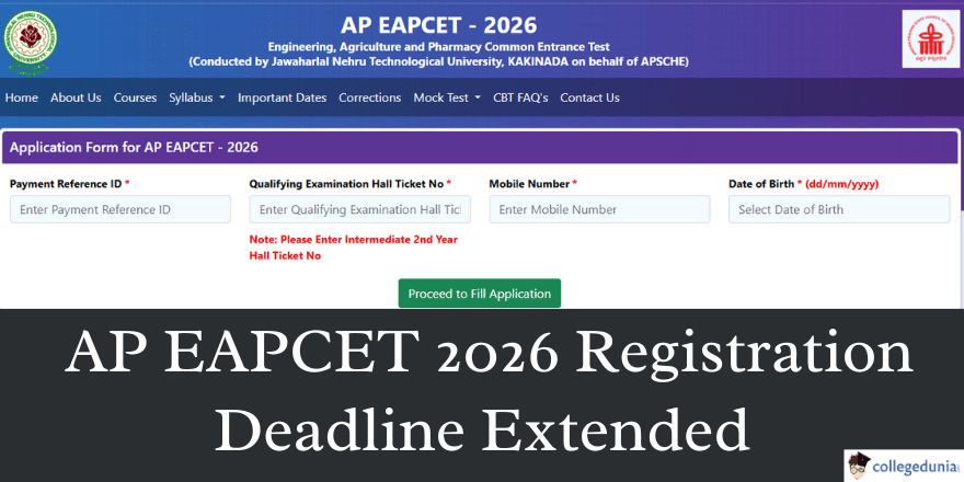 AP EAPCET 2026 Registration Deadline Extended