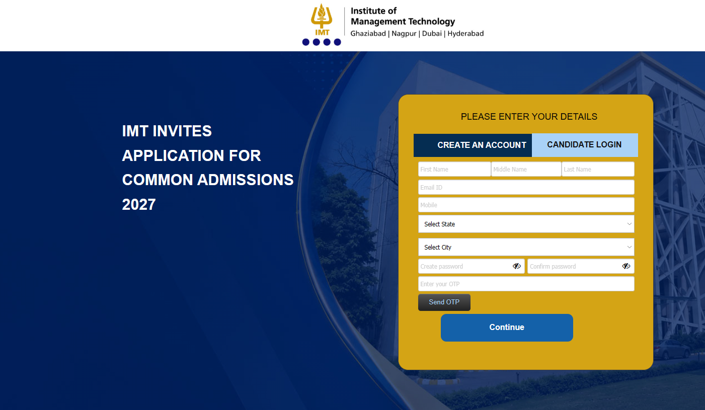 IMT PGDM 2027 Application Details