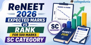 ReNEET 2026 Expected Marks vs Rank for 500 Marks SC Category