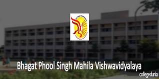 Bhagat Phool Singh Mahila Viswavidyalaya Ph.D. PG and UG Admissions 2015 Notification