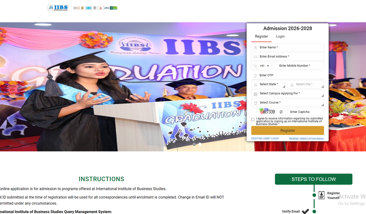 IIBS Bangalore MBA and UG Admissions 2027 Opening Soon IIBSAT 2026 Window Open