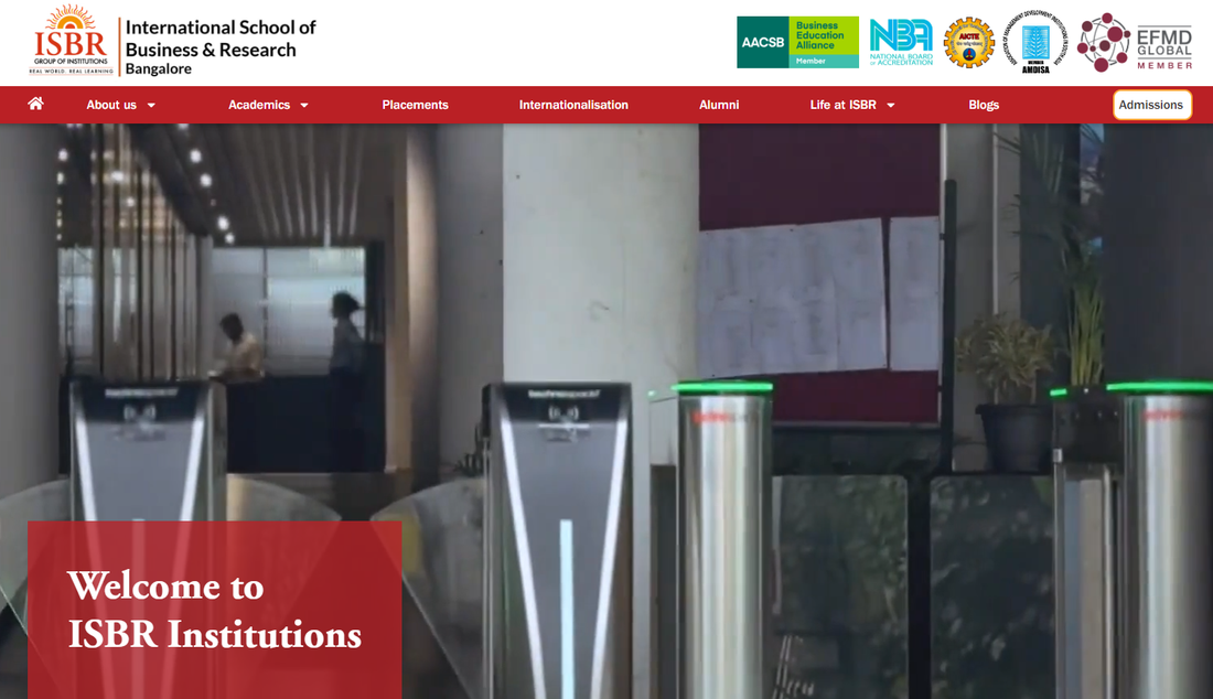 ISBR Admission 2027 Key Details