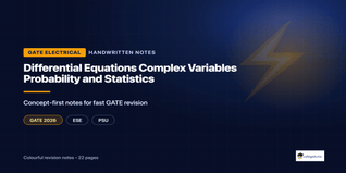 GATE Electrical Differential Equations Handwritten Notes PDF
