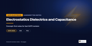 GATE EE Electrostatics and Capacitance Handwritten Notes