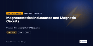 GATE EE Magnetostatics and Inductance Handwritten Notes
