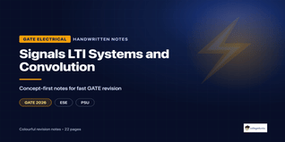 GATE Electrical Signals and LTI Systems Handwritten Notes PDF