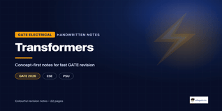 GATE Electrical Transformers Handwritten Notes PDF