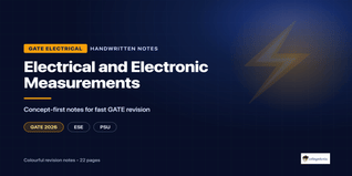 GATE Electrical Measurements Handwritten Notes PDF