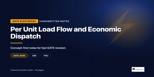 GATE EE Load Flow and Economic Dispatch Handwritten Notes