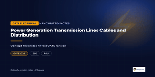 GATE EE Transmission and Distribution Handwritten Notes