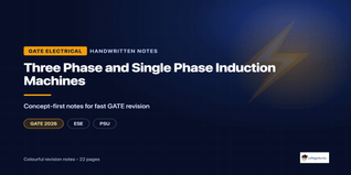 GATE Electrical Induction Machines Handwritten Notes PDF