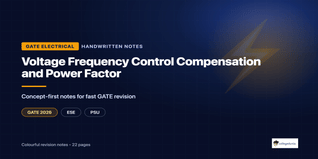 GATE EE Voltage and Frequency Control Handwritten Notes