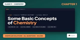 NCERT Exemplar Solutions Class 11 Chemistry Chapter 1 Some Basic Concepts of Chemistry PDF