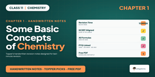 Class 11 Chemistry Chapter 1 Some Basic Concepts of Chemistry Handwritten Notes PDF