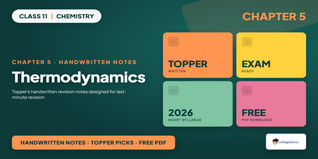 Class 11 Chemistry Chapter 5 Thermodynamics Handwritten Notes PDF
