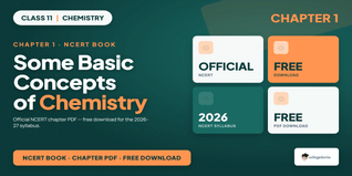 NCERT Book Class 11 Chemistry Chapter 1 Some Basic Concepts of Chemistry PDF