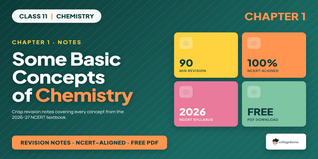 Class 11 Chemistry Chapter 1 Some Basic Concepts of Chemistry Notes PDF