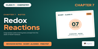 Class 11 Chemistry Chapter 7 Redox Reactions Notes PDF