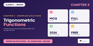 NCERT Exemplar Solutions Class 11 Maths Chapter 3 Trigonometric Functions