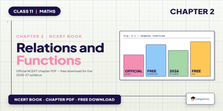 NCERT NCERT Book PDF Class 11 Maths Chapter 2 Relations and Functions