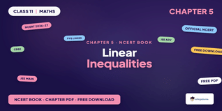 NCERT NCERT Book PDF Class 11 Maths Chapter 5 Linear Inequalities