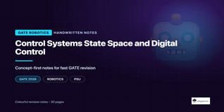 GATE Robotics Control Systems Handwritten Notes PDF