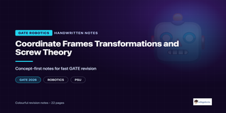 GATE Robotics Coordinate Frames Handwritten Notes PDF