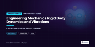 GATE Robotics Engineering Mechanics Handwritten Notes PDF