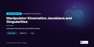 GATE Robotics Manipulator Kinematics Handwritten Notes PDF