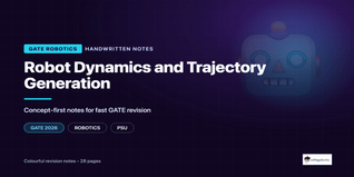 GATE Robotics Robot Dynamics Handwritten Notes PDF