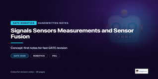 GATE Robotics Sensors and Sensor Fusion Handwritten Notes PDF
