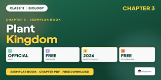 NCERT Exemplar Book PDF Class 11 Biology Chapter 3 Plant Kingdom