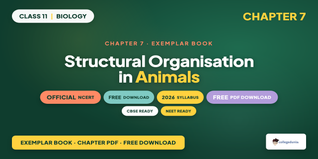 NCERT Exemplar Book PDF Class 11 Biology Chapter 7 Structural Organisation in Animals