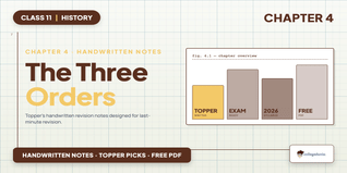 The Three Orders Class 11 History Handwritten Notes PDF