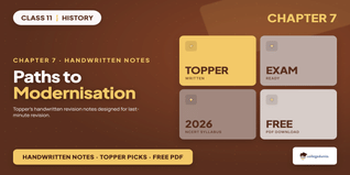 Paths to Modernisation Class 11 History Handwritten Notes